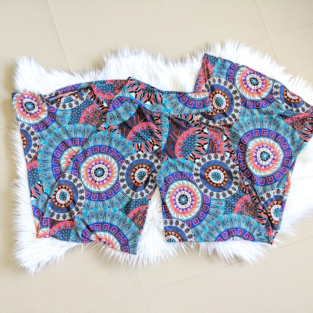 Diosa Psychedelic Print Palazzo Pants Small